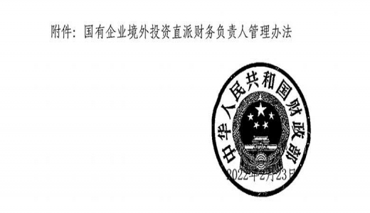 財政部《國有企業(yè)境外投資直派財務(wù)負(fù)責(zé)人管理辦法》
